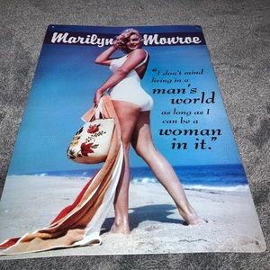 Marylin Monroe Sign With Reprint Picture and poster lot of 3